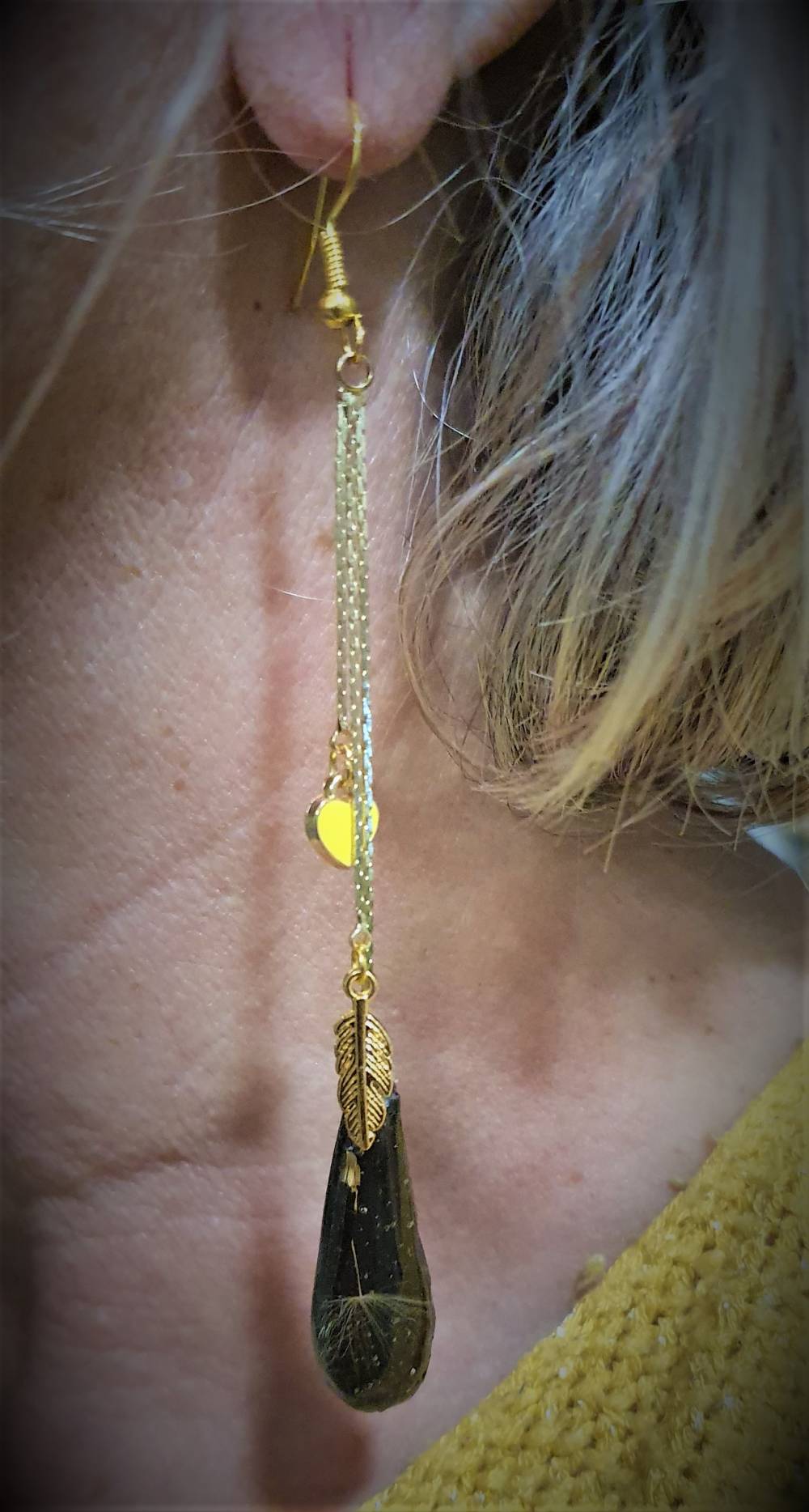 boucles d'oreille lave